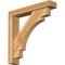 Ekena Millwork Merced Block Rough Sawn Bracket w/ Offset Brace, Western Red Cedar, 4"W x 20"D x 20"H BKT0402X20X20MRC05RWR - alternate 1